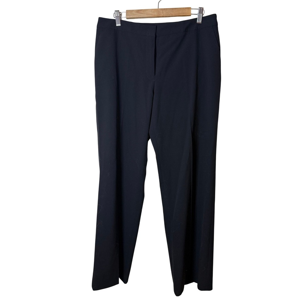 Liz Claiborne Women Dress Pants‎ 14R Petite Black Audra Straight Leg Officecore